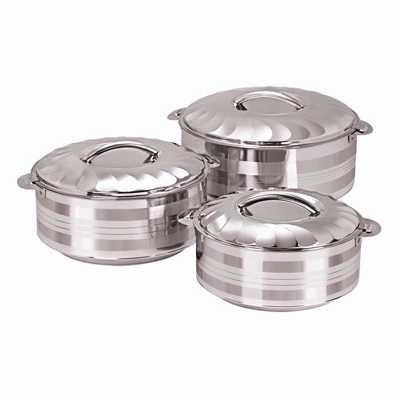 A set of 3 jumbo hot pots