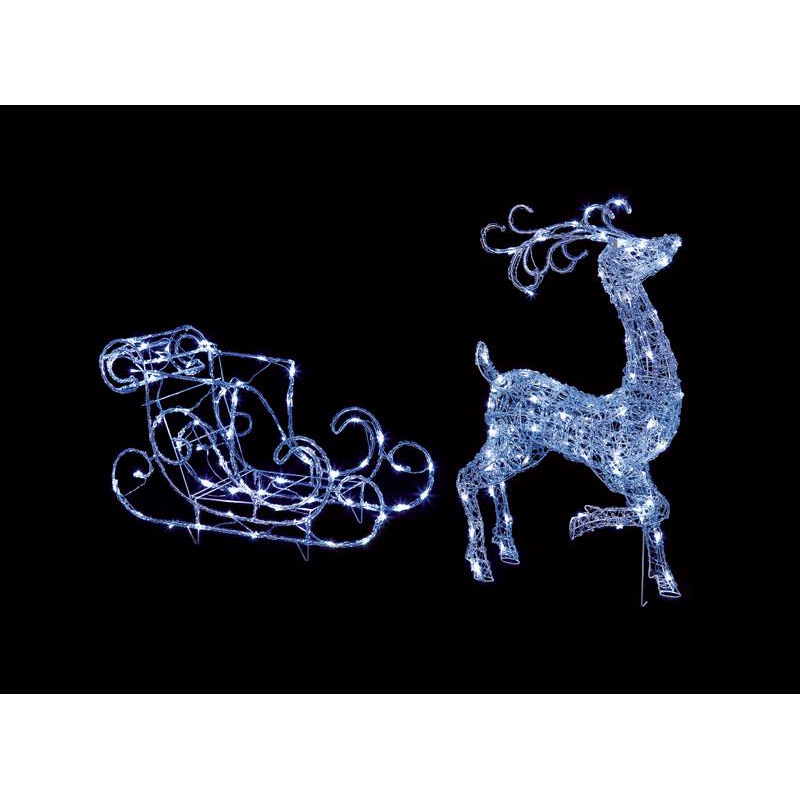 Acrylic Reindeer and Sleigh from EFG Housewares