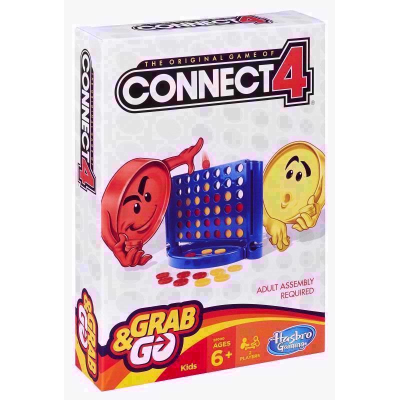A box containing the classic game Connect 4.
