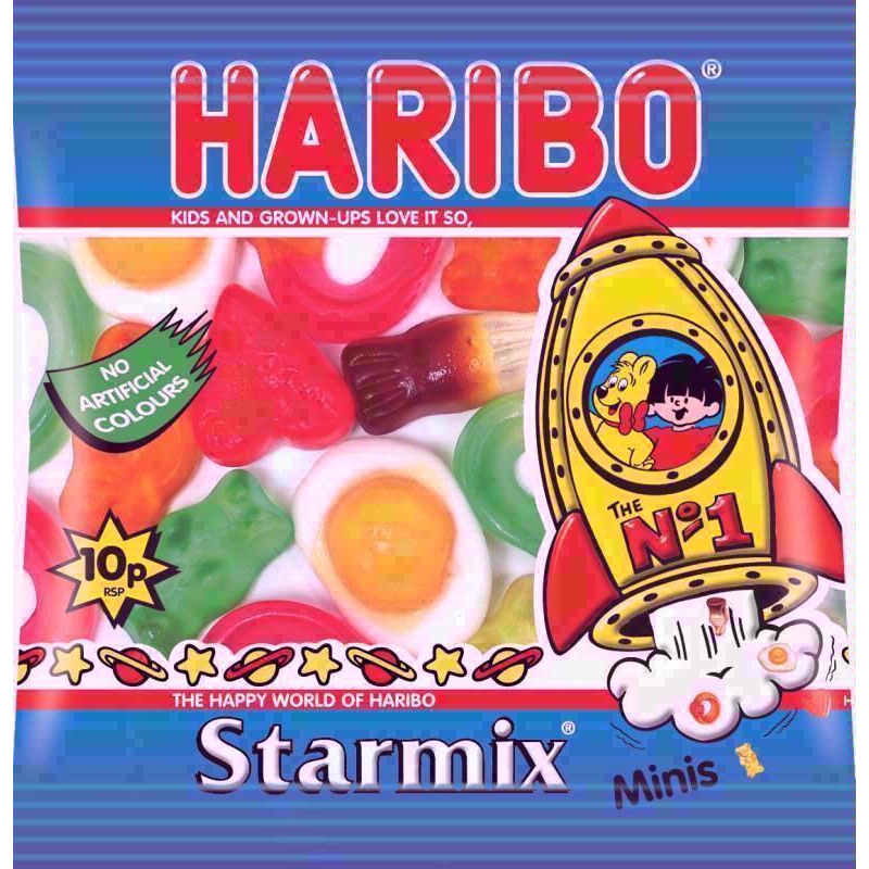 A bag of Haribo Starmix minis