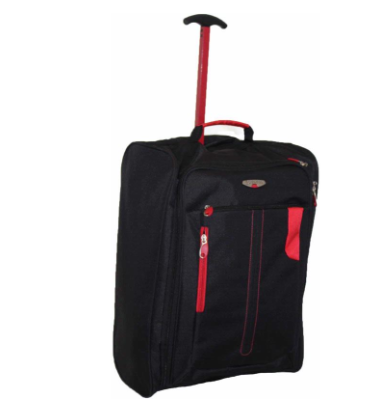 A red lined cabin bag from EFG