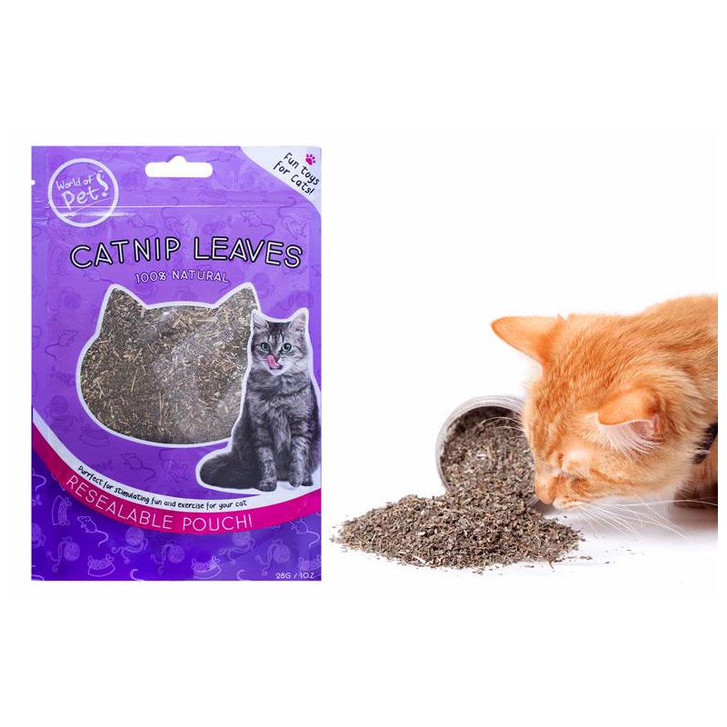 A bag of catnip leaves from EFG Housewares