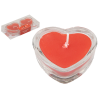 VALENTINES HEART SHAPED CANDLES IN GLASS HOLDERS 2 PACK