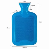 BRIGHT & HOMELY HOT WATER BOTTLE 2L ASSORTED COLOURS