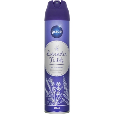 GRACE AIR FRESHENER LAVENDER FIELDS 300ML PK12