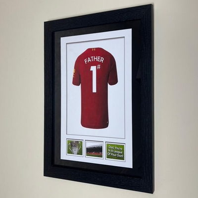 FRAMED LIVERPOOL SHIRT NO1 FATHER 50X40CM