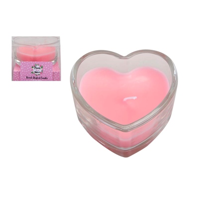 MOTHERS DAY HEART SHAPED CANDLE IN GLASS JAR
